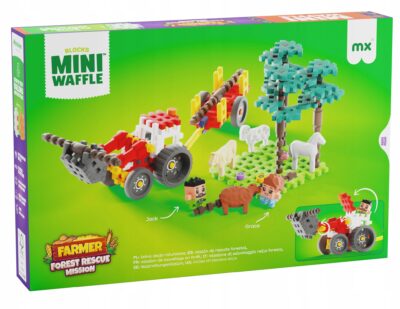 Marioinex klocki WAFFLE mini FARMER – Leśna akcja ratunkowa, 100 elementów