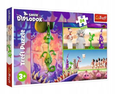 Trefl Puzzle 24 elementów Maxi Ciekawski Smok Diplodok