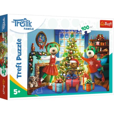 Puzzle Trefl 100 elementów Zimowe Trefliki
