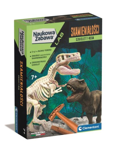 Zestaw doświadczalny mały archeolog Clementoni skamieniałości T-Rex