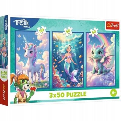 TREFL PUZZLE 3X50-EL RAZEM W KOLOROWYM SWIECIE 34879