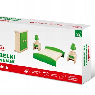 Mebelki drewniane -sypialnia w pudełku