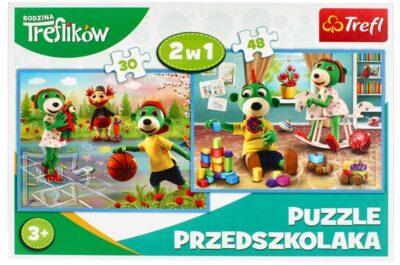 Puzzle 2w1 Rodzina Treflików TREFL