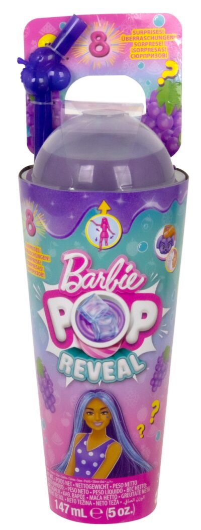Mattel Barbie Pop Reveal soczyste owoce – koktajl winogronowy HNW40