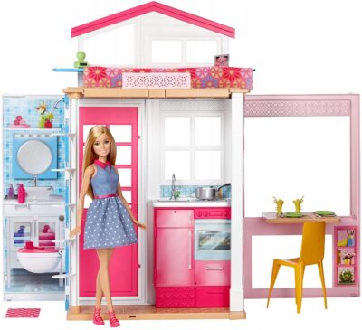 Domek dla lalek Mattel Barbie domek 2 poziomy 54 cm