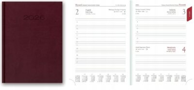 Kalendarz książkowy 2026 B5 Lucrum szary