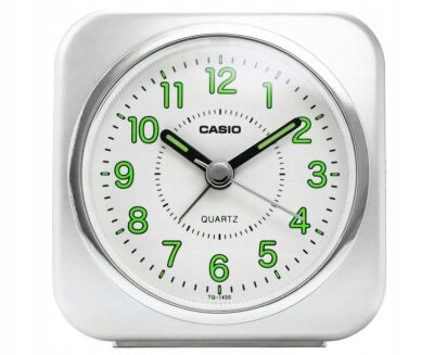Zegar budzik Casio srebrny 7,6cm