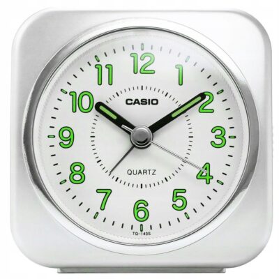 Zegar budzik Casio srebrny 7,6cm