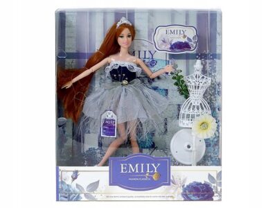 Lalka EMILY w granatowej sukni 7894