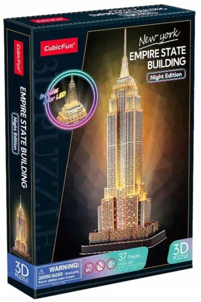 PUZZLE 3D EMPIRE STATE BUILDING CUBIC FUN 37 ELEMENTÓW
