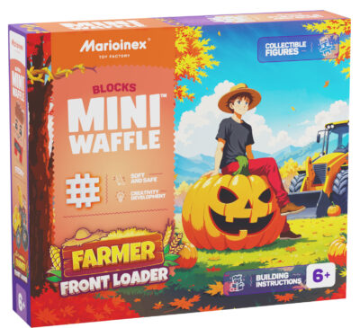 Marioinex klocki WAFFLE mini FARMER – Koparka, 50 elementów