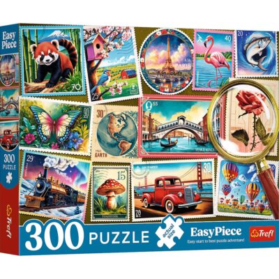 23100 TREFL PUZZLE 300 EL. ZNACZKI POCZTOWE, EASYPIECE