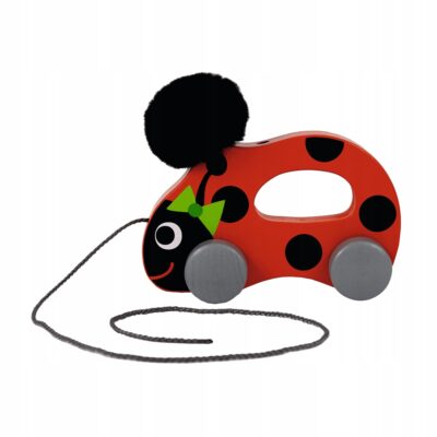 Zabawka do Ciągnięcia Drewniana Biedronka 12m+