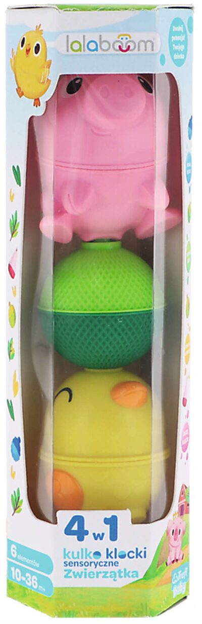 Zestaw kulko-klocków Trefl farma świnka kurczaczek 6 el.