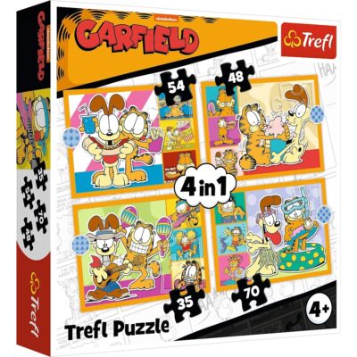 34673 TREFL PUZZLE 4w1 GARFIELD KOCHA LAZANIE