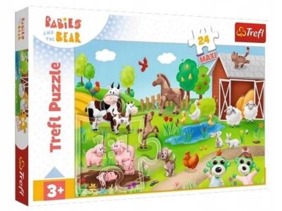 Puzzle Trefl 24 maxi Bobaski i zwierzęta