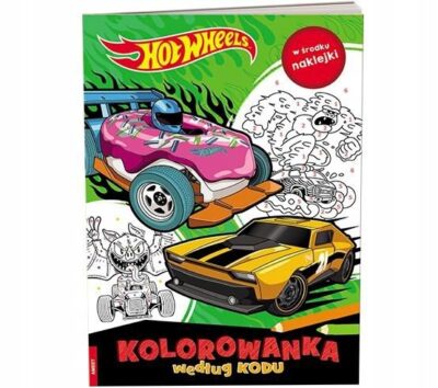 Mattel Hot Wheels Kolorowanka według kodu Praca zbiorowa