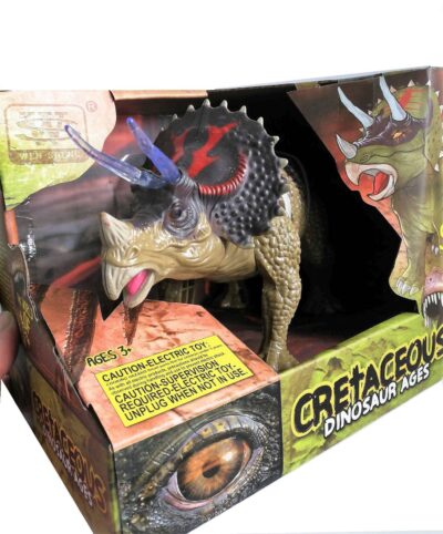 Dinozaur triceratops z dźwiękiem na baterie robot