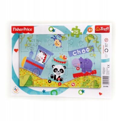 Puzzle Trefl 15 elementów Puzzle 15 Ramkowe Wesoły pociąg