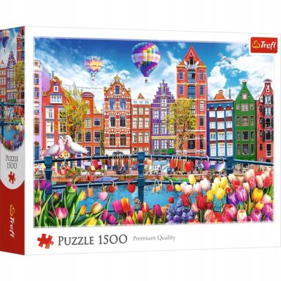 Puzzle 1500 el. Kolorowy Amsterdam