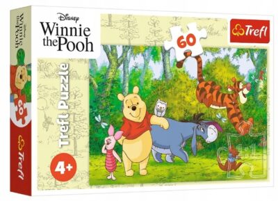 Puzzle Trefl 60 elementów Kubuś Puchatek kartonowe