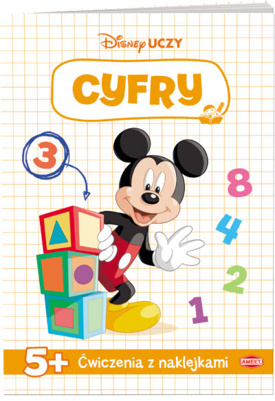 Disney uczy Miki Ćwiczenia z naklejkami Cyfry Praca zbiorowa