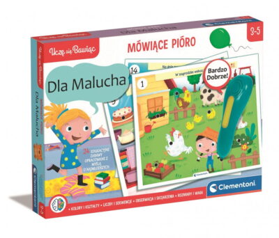 Gra planszowa Clementoni mówiące pióro 500 pytań dla malucha Clementoni