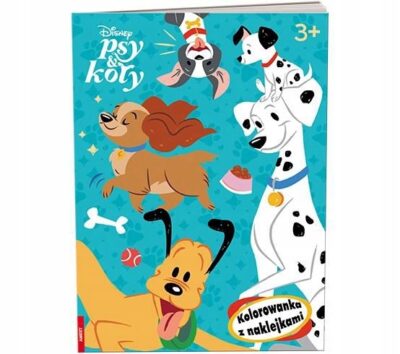Disney Psy & Koty Kolorowanka z naklejkami NA-9148 Praca zbiorowa
