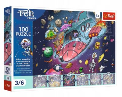 Puzzle 100el. – Gonduś w rakiecie