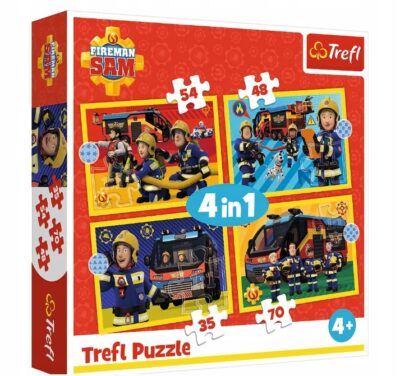PUZZLE 4W1 STRAŻAK NA SYGNALE 34348 TREFL