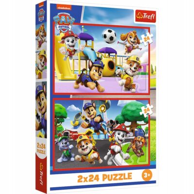 Puzzle 2x24el. – Psi dzień zabaw