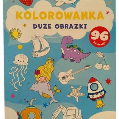 Kolorowanka dla dzieci A4 duże obrazki do kolorowania 96 obrazków Interdruk