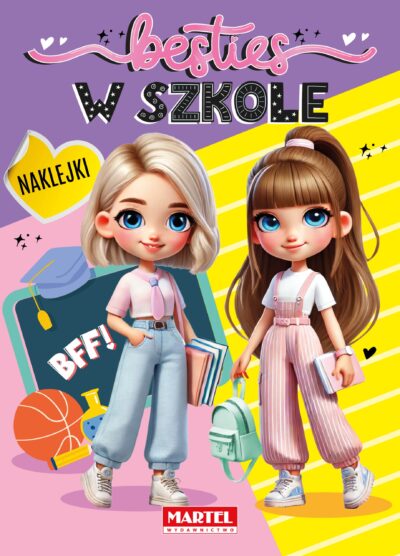 Kolorowanka z naklejkami Besties. W szkole Martel