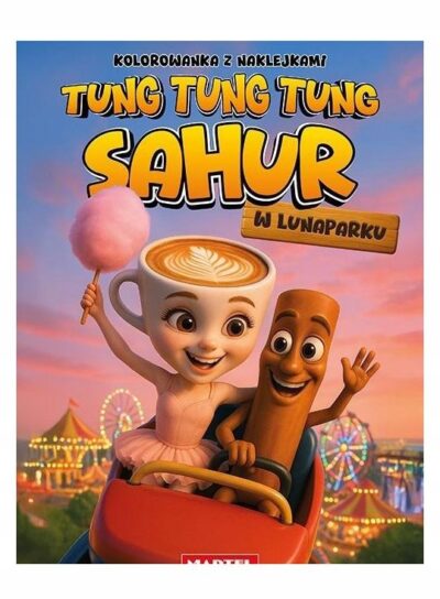 Tung Tung Sahur w lunaparku z naklejkami Agata Niemirska