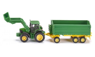 Siku Farmer Traktor John Deere z Przyczepą i Ładowarką
