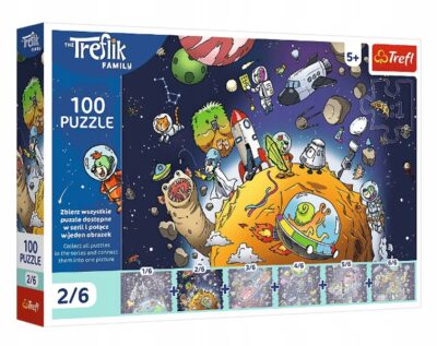 Puzzle 100el. – Treflik w kosmosie