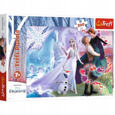 Puzzle 200el. – Kraina Lodu 2: Magiczny Świat Sióstr